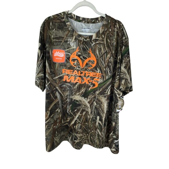 Realtree Max-5 Men's Camouflage Hunting T-Shirt 2XL Outdoor Gorpcore Oversized - Picture 2 of 8